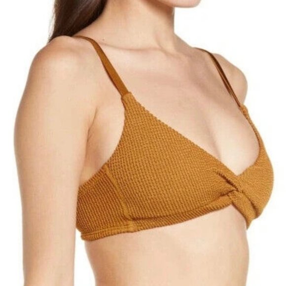 NWT Good American Bronze Crinkle always fit twist top small - Picture 2 of 7